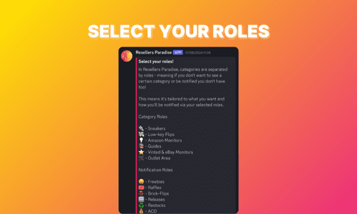 Select your notification roles in Discord